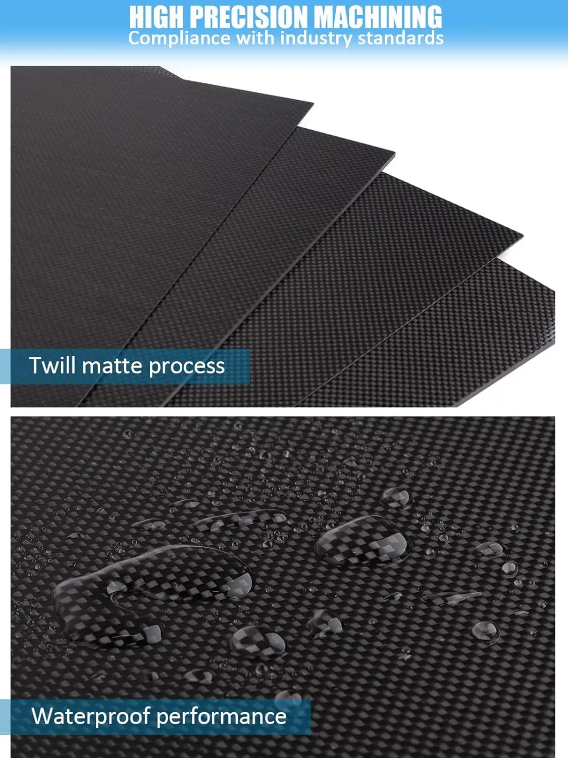 Carbon Fiber Board Plate Available in 0.5mm 1mm 1.5mm 2mm 2.5mm 3mm 4mm  3K Glossy Surface Carbon Fiber Plate Customized Size supplier