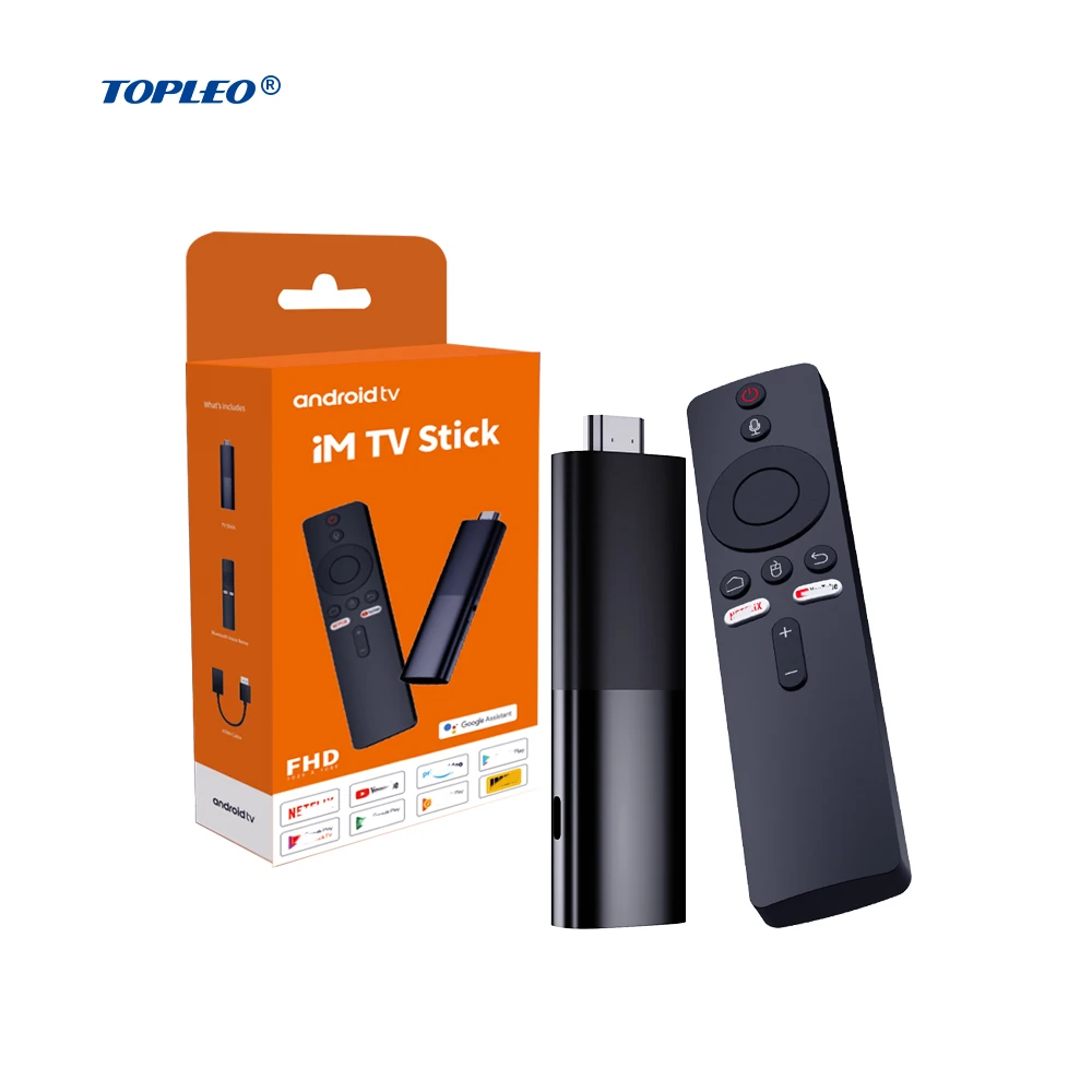 Topleo Android Tv Stick Dual WIFI Android 13 4K HD Smart Dongle Tv Box Certificado Android Tv Stick