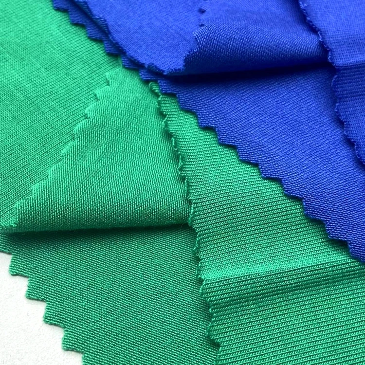 Мягкое качество 95% искусственный шелк 5% спандекс вязаная однотонная трикотажная ткань из вискозы 210GSM для домашней одежды