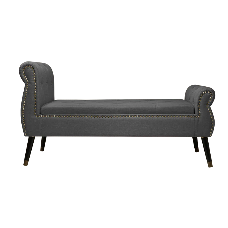 Luxurious Multi Functional Soft Sofa Storage Ottoman With Arm Rest
