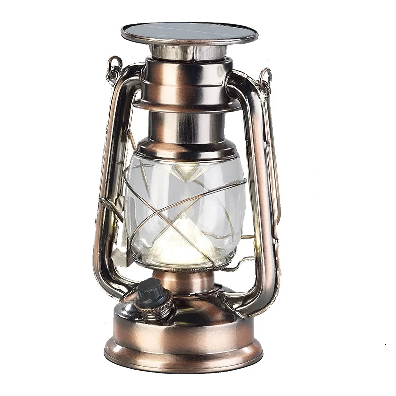  Rechargeable Vintage Hurricane Lantern, Warm White