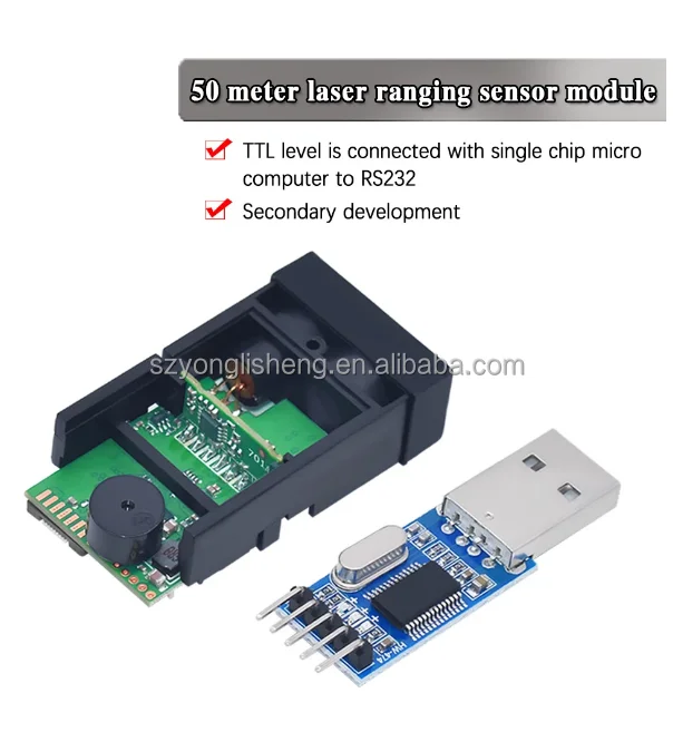 Новая версия 50 м/164ft лазерный дальномер дальностью действия датчика Finder Модуль Низкая Стоимость Diastimeter с одинарными и непрерывное