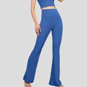 High Waist Yoga Flare Pants Hip Lift Comfortable Naked Feeling Spring Summer Fitness Sports Tight Wide Leg Solid New Yoga Pants