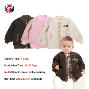 Best Selling Wholesale Autumn Kids Girls Tops Snap Button O-Neck Jackets Boys Outerwear Baby Girl Jacket