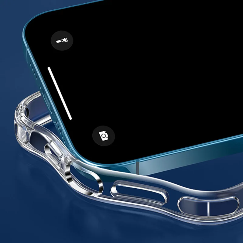 Противоударный чехол с углами для iPhone 13 Pro Max прозрачный защитный из ТПУ камеры телефона 12 11 XS 7 8