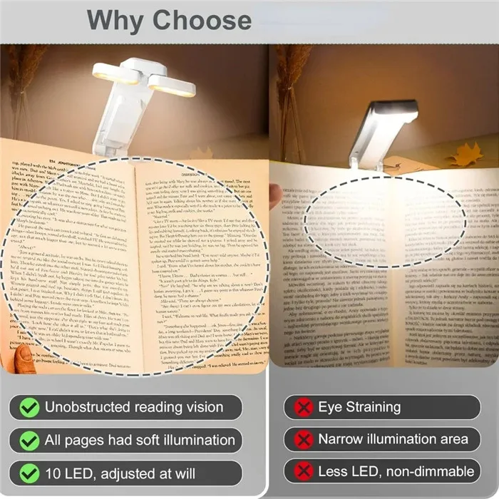 product usb rechargeable clip mini book light led portable bookmark reading light brightness adjustable night reading book lamp-39