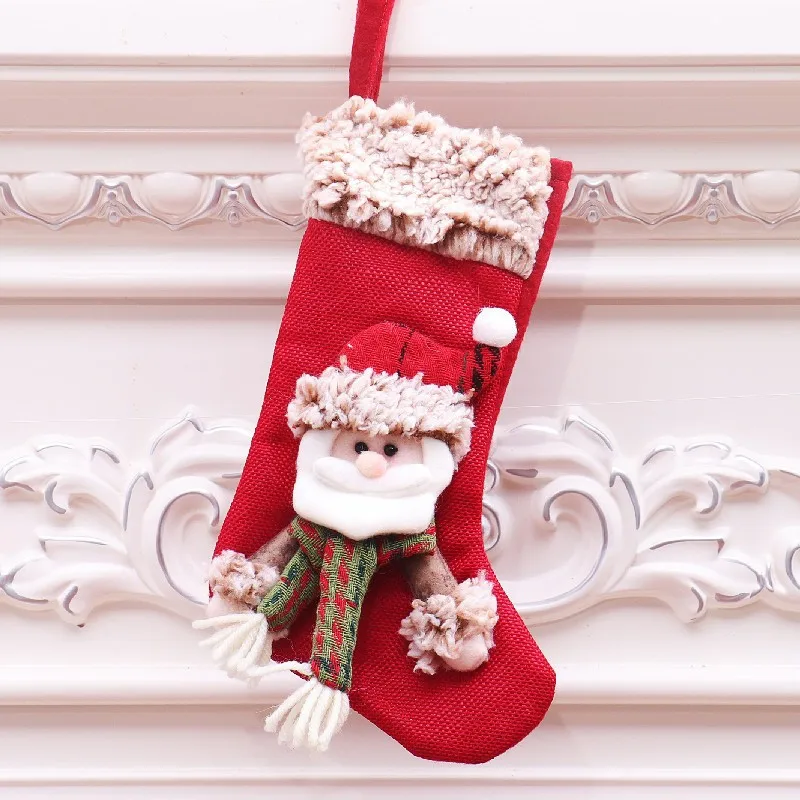 Wholesale Christmas Ornament Gift Bag Santa Red Socks Stocking ...