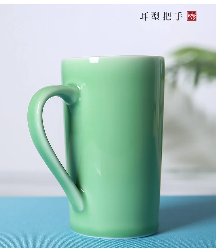 product 2025 factory wholesale longquan celadon traditional cups saucers coffee customized water drinking ceramic tea cups-11