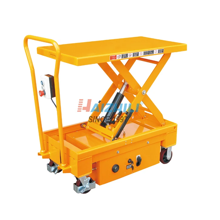 HaizhiLi Handling Equipment 500KG Mobile Small Electric Scissor Lift Platform