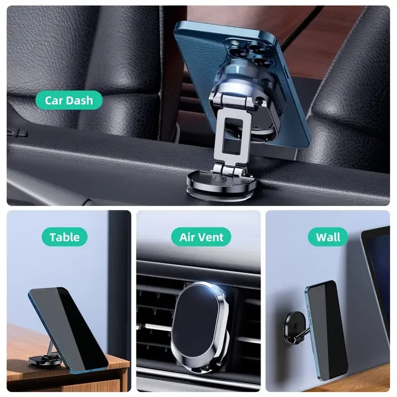 Dashboard 360 Rotation Magnetic Phone Holder For Car Metal Upgrade ...