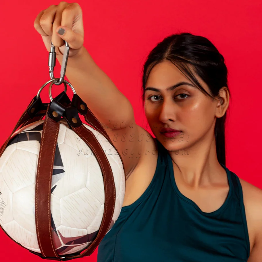 Portable Leather Soccer Ball Holder Durable Water Resistant