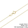 Catena a cavo piatta lucida 14K 1,0 mm