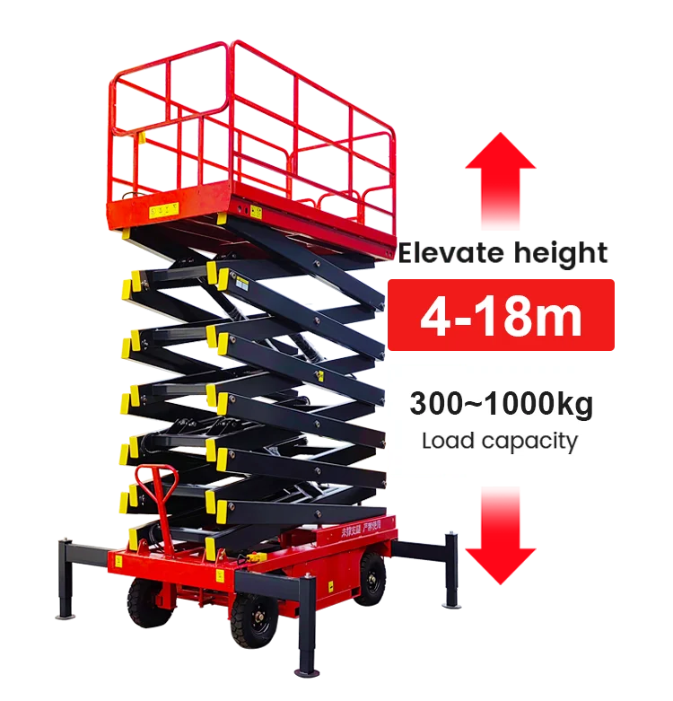 6M~20M Mobile Hydraulic Manual Electric 18M Scissor Lift Platform