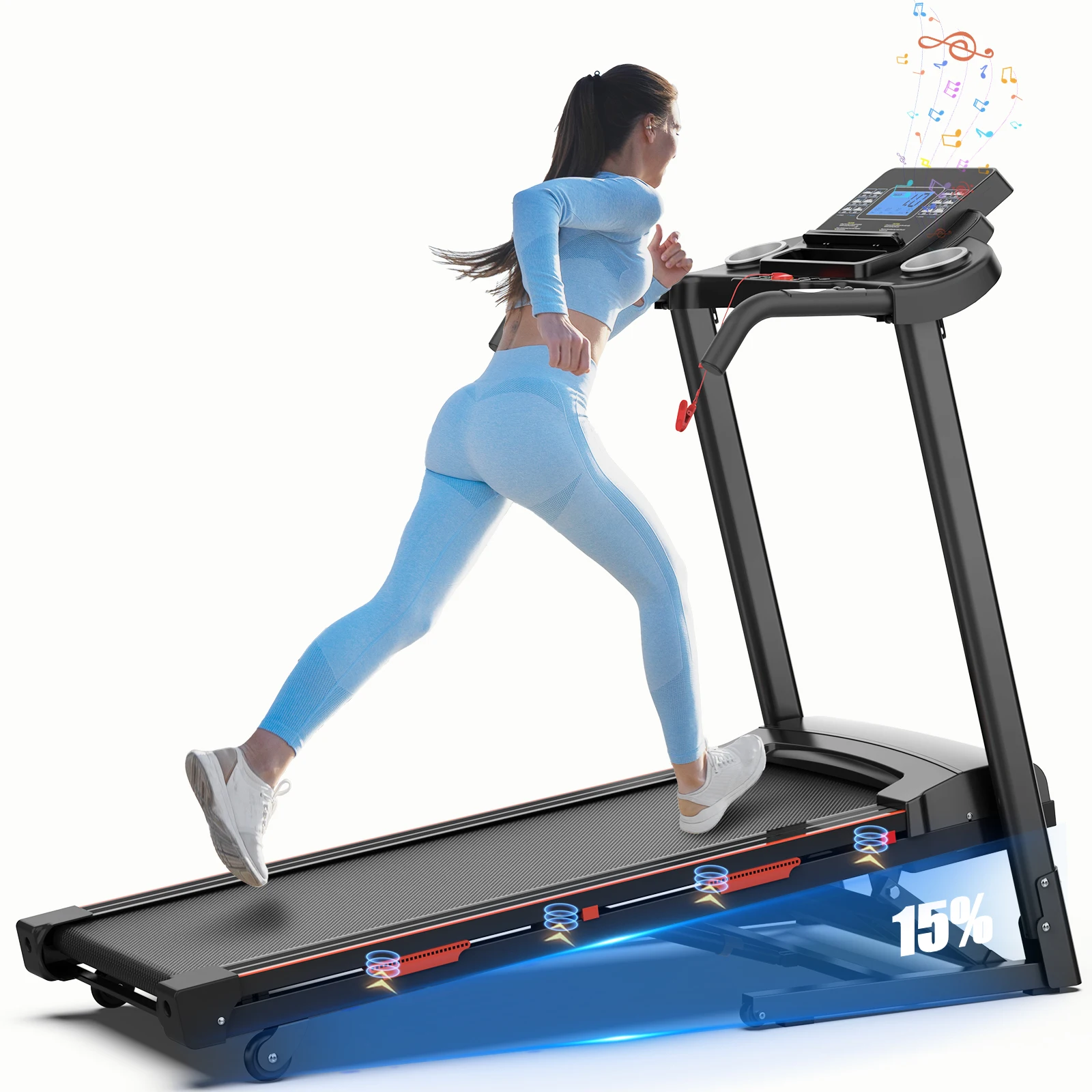 Fitness to Shipmachine Foldable Treadmill for Home Use