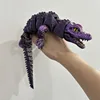 Purple gold black gradient crocodile