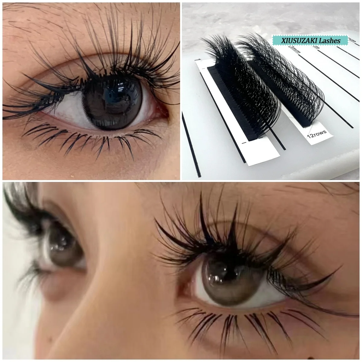 Wimpernverlängerungen – 0,10 Mm Stärke, D-Curl, 17 Mm Länge, Seiden-Mink, Im Tablett