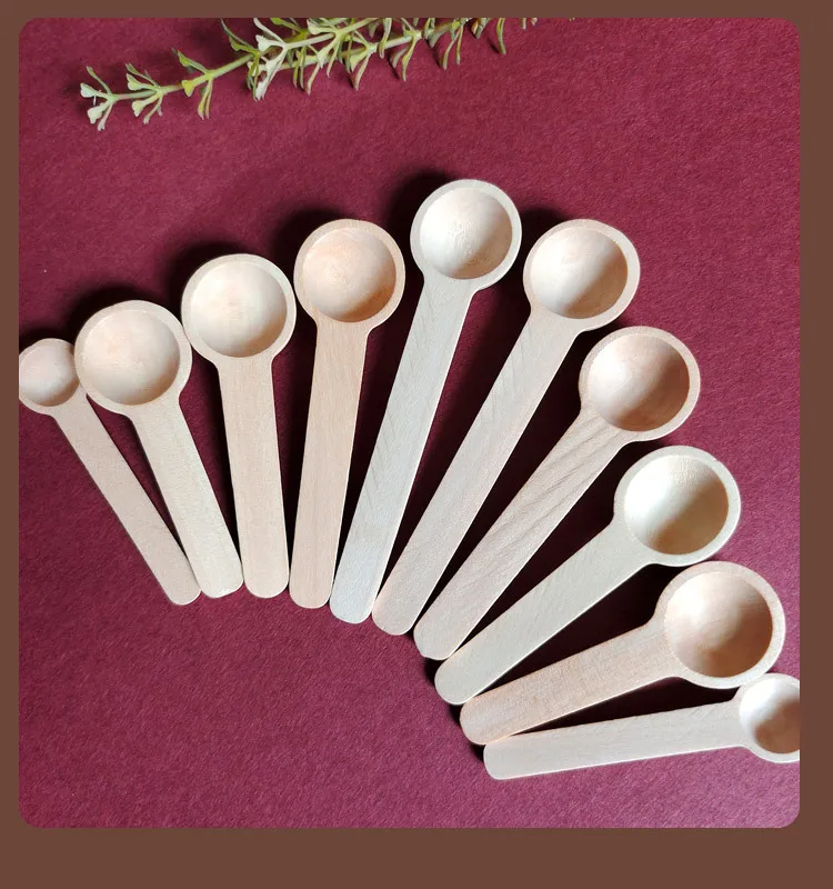 Mini Tasting Spoons Condiments Salt Scoop Kitchen Cooking Seasoning Oil Coffee Tea Sugar Mini Nature Small Wooden Spoons