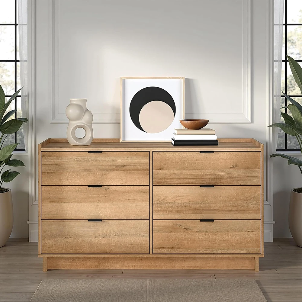 product nu deco mh25825 simply modern 6 drawer double dresser bedroom chest furniture 525 wide x 16 deep x 295 tall wood-8