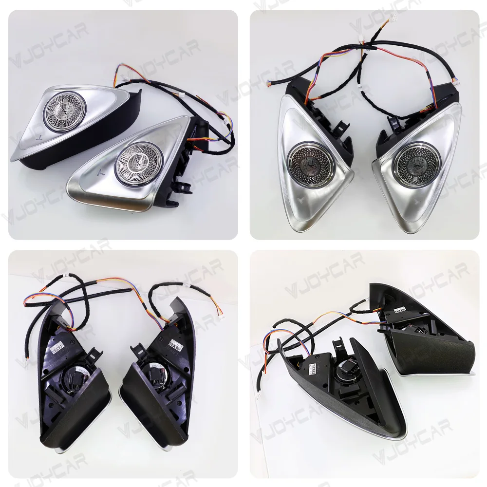Car Speaker 3D Rotating Tweeter with Atmosphere Lights Audio Sound System RGB Lamp Modification Accessories for Tesla