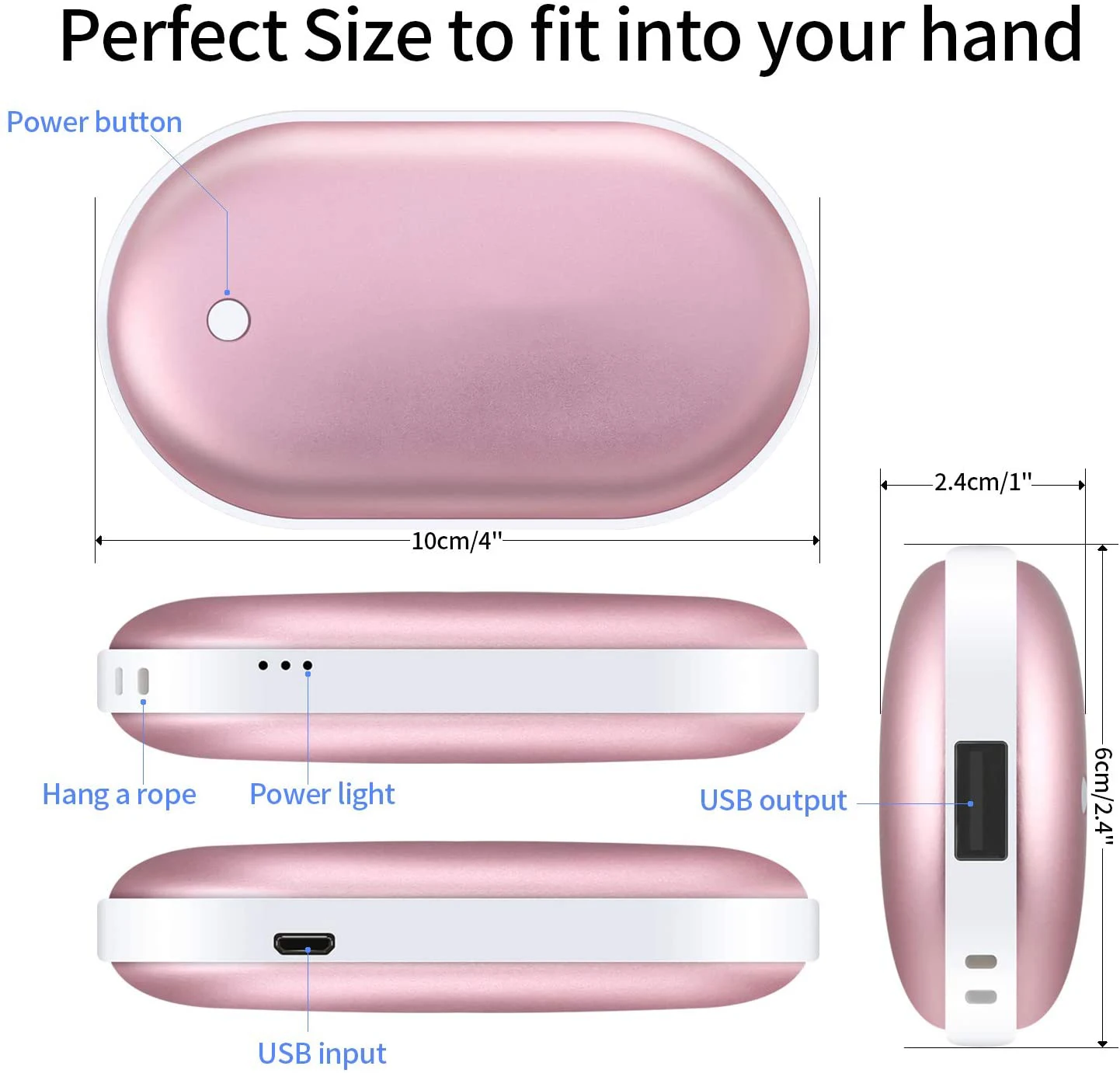 Высокое качество низкая цена USB перезаряжаемая грелка для рук многоразовая электрическая грелка для рук с мобильным внешним аккумулятором