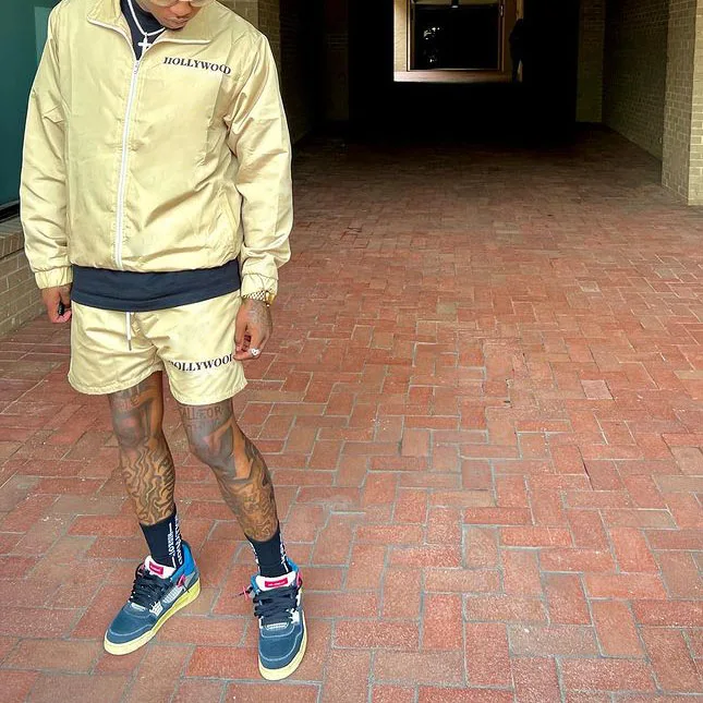 Custom Mens Clothing Short and Jacket Jogger Set Two Piece Zipper Polyester Windbreaker Tracksuit Short Set gallery 4