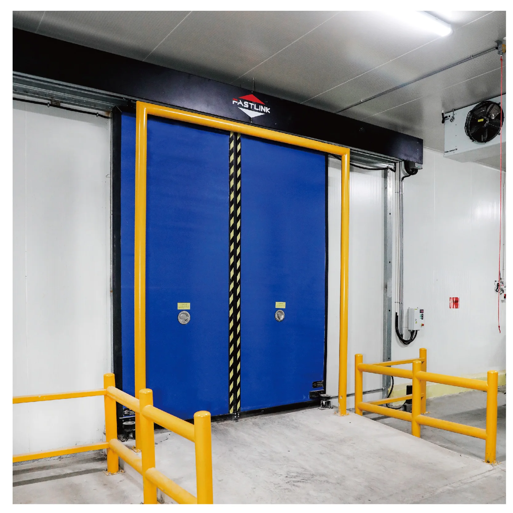 Fastlink	quality Certification Gate Customized PVC Fabric Dust-proof Mechanical Cold Storage High Speed Sliding Doors