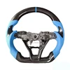 Blue leather+carbon fiber+blue stripes+blue stitching