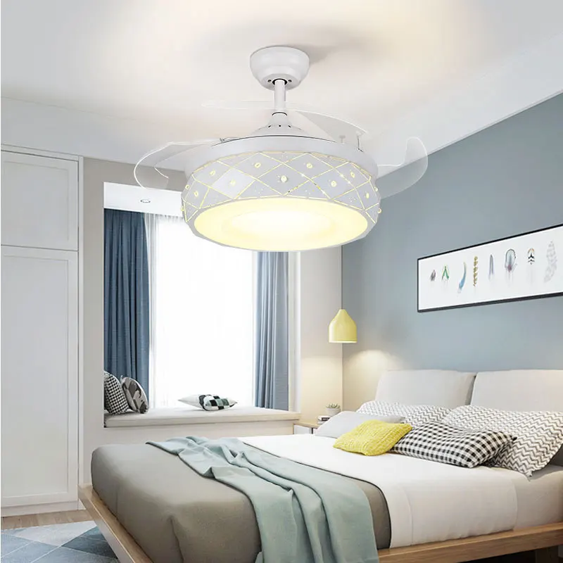 42" Dimmable Fandelier Ceiling Fan with Light Color Change Chandelier Ceiling Fan with Remote