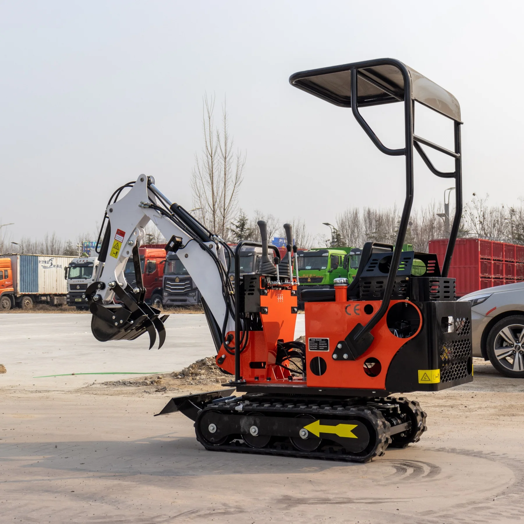 HT08 Mini digger excavator Small Crawler Excavator mini excavator with 2 cylinder