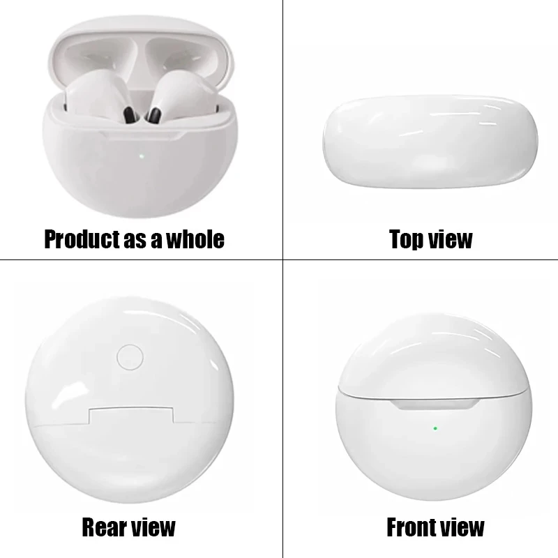 Pro6 Tws Top 10 Wireless Earbuds Earphone Headphone Accessories Free