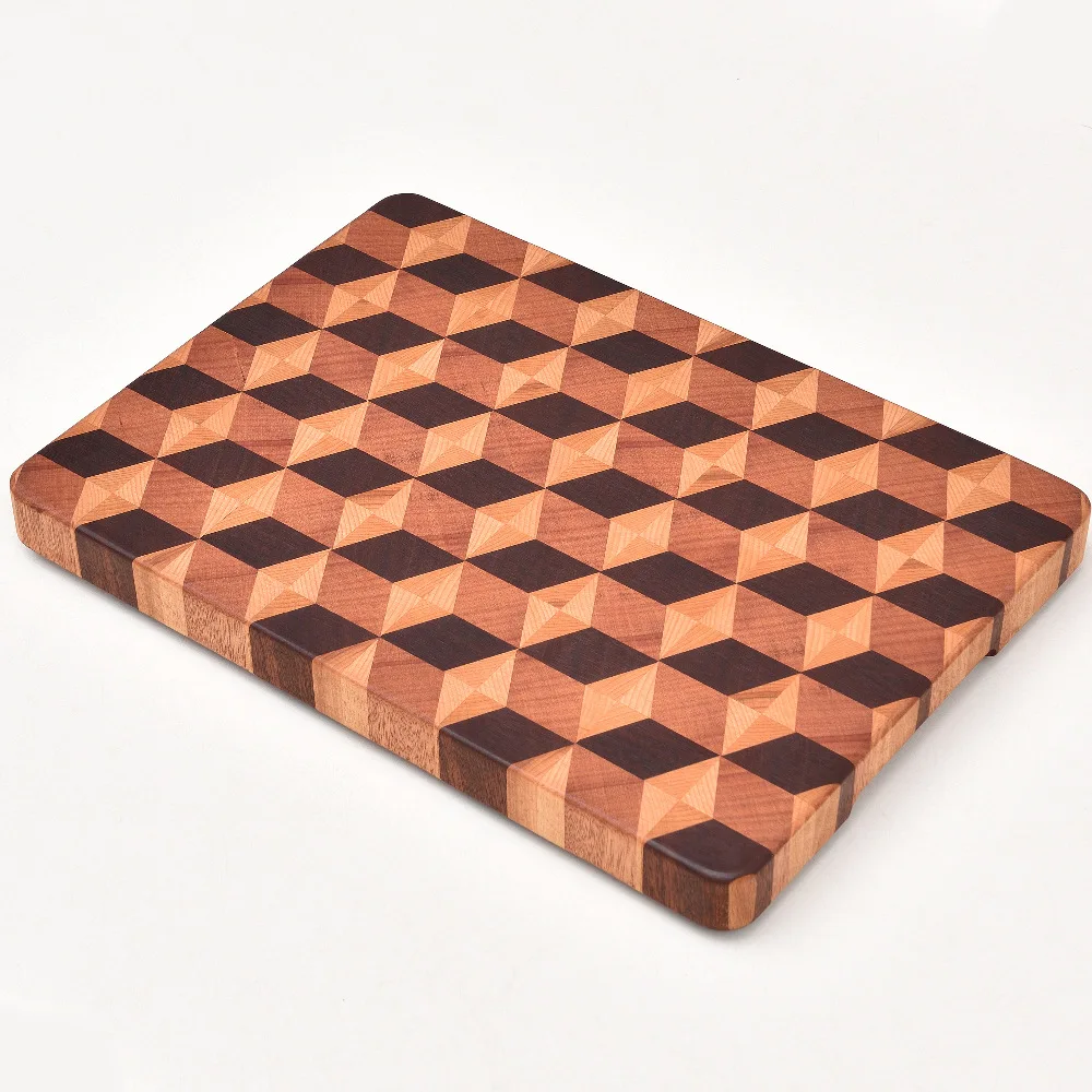 Large 3d End Grain Charcuterie Board Solid Walnut Chopping Blocks