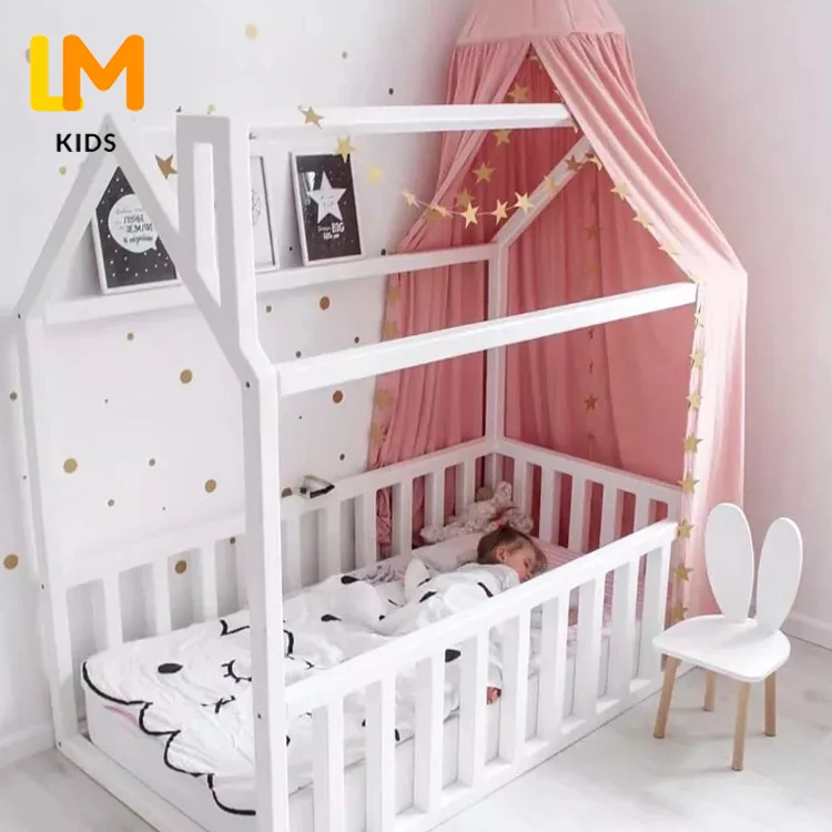 Lm Kids Hot Selling Furniture Wooden House Kids Bed Children Bed