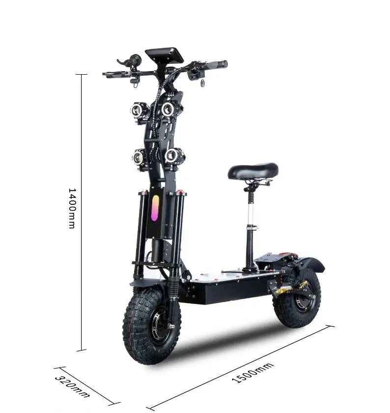 USA Warehouse Electric Scooters FLJ High Power 72V 10000W Top Speed 100-120km/h 14 Inch off Road Tire Scooter