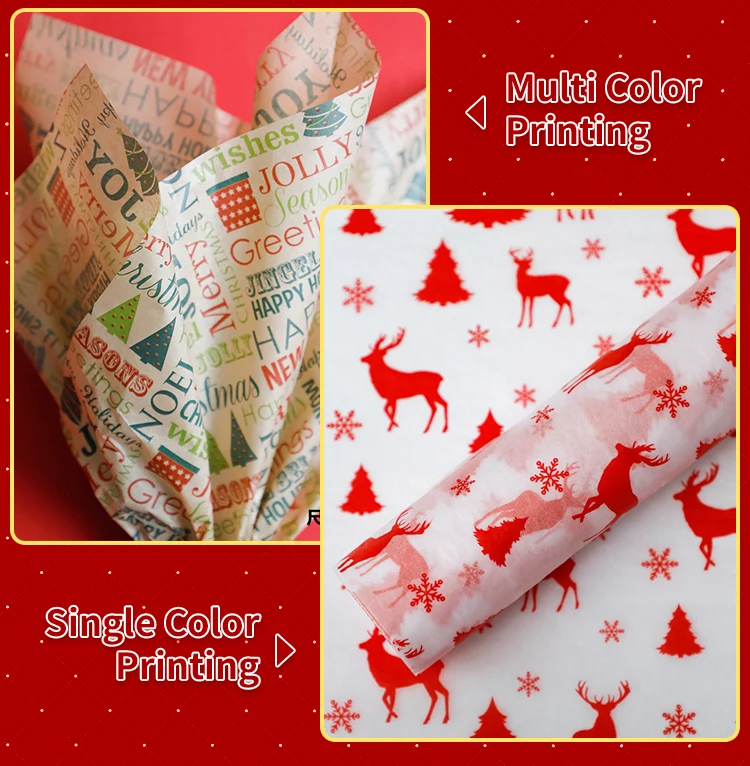 Fashionable Custom Printed Tissue Wrapping Paper For Trending Products Packaging Clothes