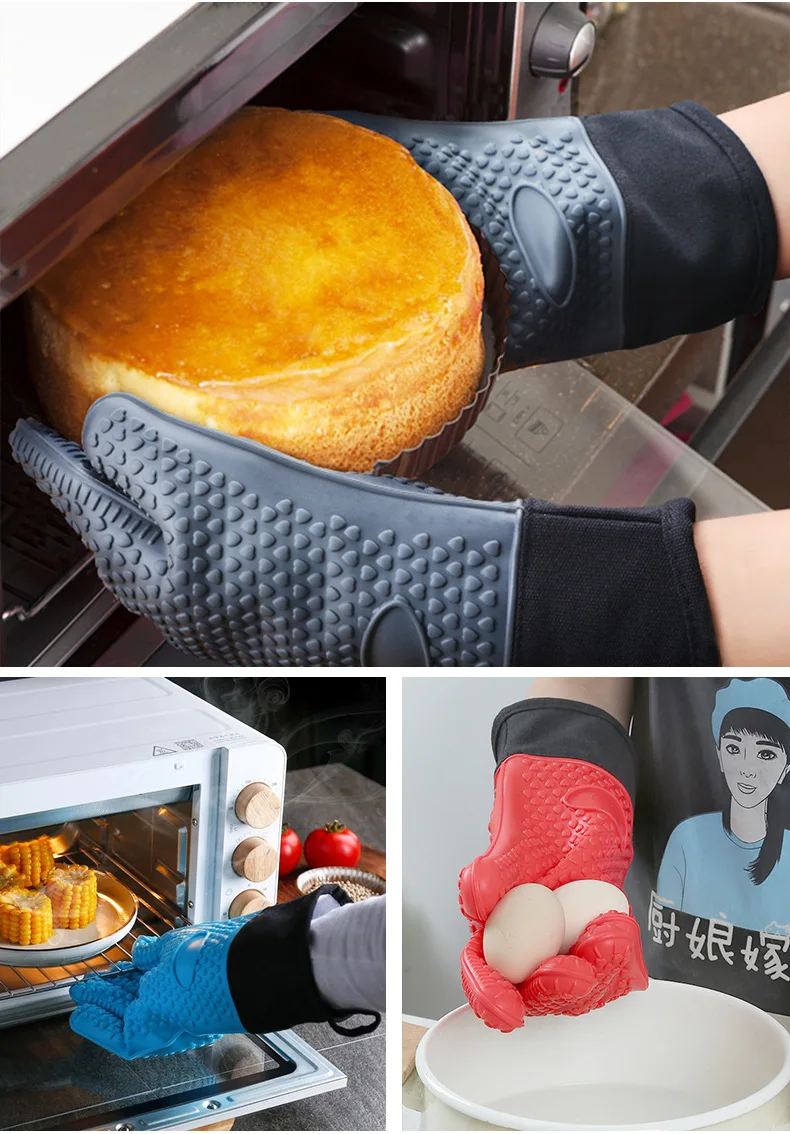 Manjia Cake Baking Tools Cheap Oven Mitts Heat Resistant Cooking Pinch