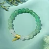 Colgante de Bambú Hecho a Mano Pulsera de Jade