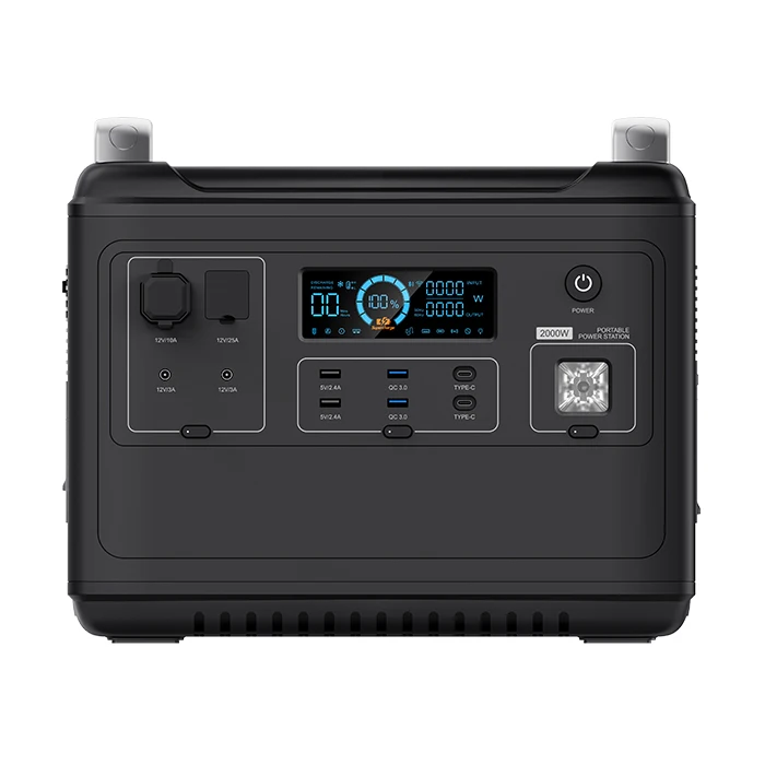 2000W Portable Power Station 2000W Peak Super Fast Charge 2048WH Battery Capacity 100W 220V AC for Home Appliance for Camping