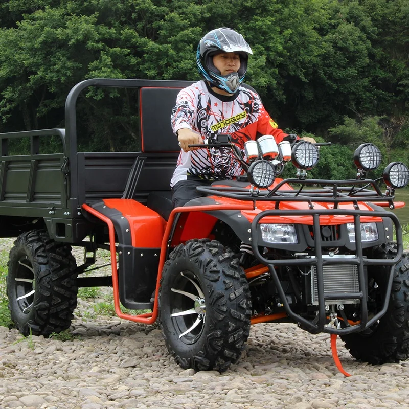 
1,5 м прицеп 14 дюймов дизельный большой Hummer 4-х тактный 4-колесный 350 cc Китай высокое качество квадроцикл 4x4 грузовики с электроприводом для взрослых 