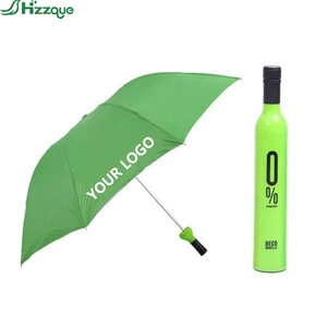 Customized Wholesale Wine Bottle Umbrellas with Logo Printing Promotional Advertising Office & School Supplies Brand Umbrellas