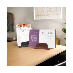Customized Promotion Planners Free Sample Diary 365 Days Life Goal Organizer English Spanish Monthly Notepad PU Stand Calendars