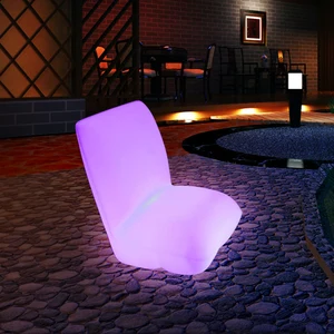 Contemporary LED Plastic Leisure Chair Set for Home Bar for Bedroom Hotel or Outdoor Events Stylish for Living Room Furniture