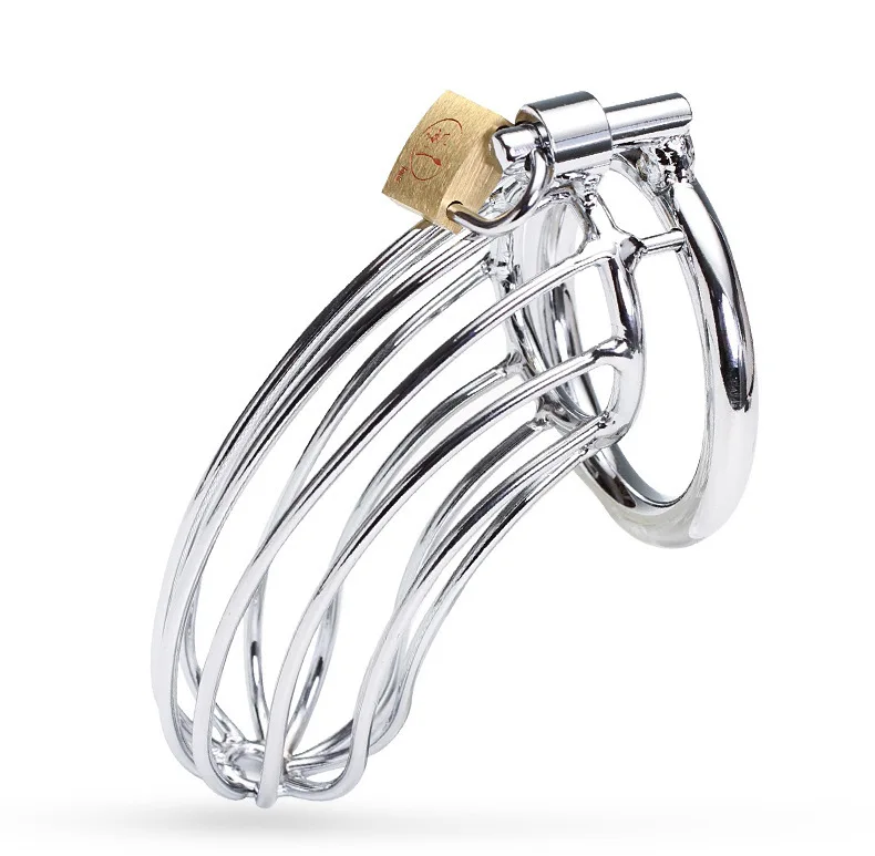 Ring Cock Cage Male Chastity Device Locked Cage Sex Toy For Men Key And Lock Bdsm Toy Gear Steel Chastity Cage picture
