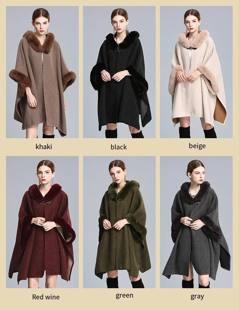 Warm & Stylish Faux Fur Ponchos - Perfect for Winter