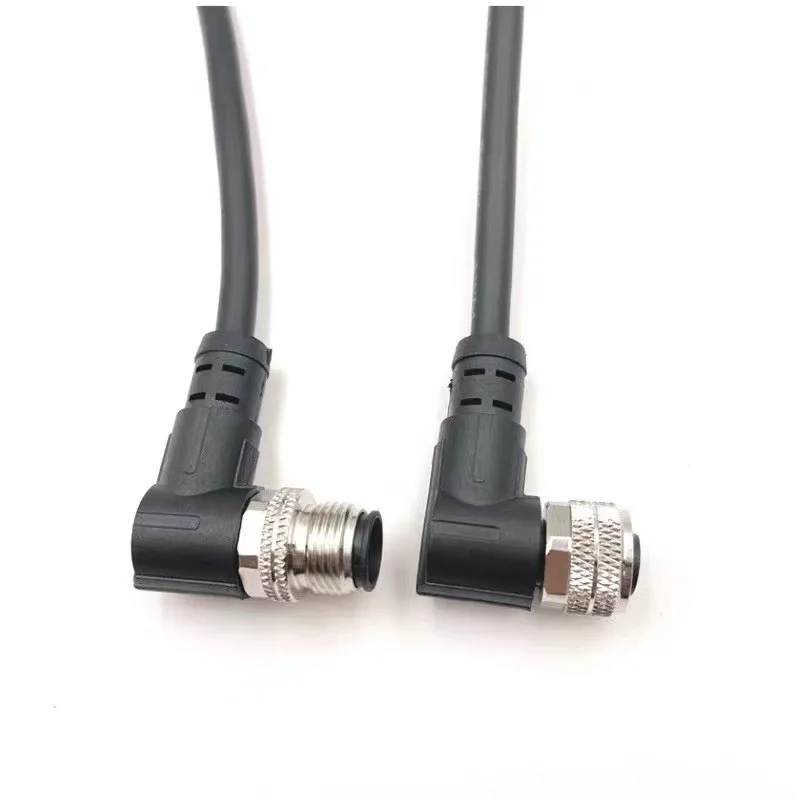 M12 5 Pins Cable Connector,M12 5 Pin Right Angle Connector Male To