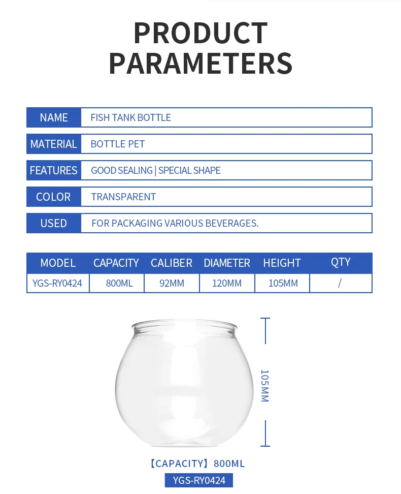 Wholesale Large Fish Tank Cocktail Plastic Fish Bowl Cocktail Plastic