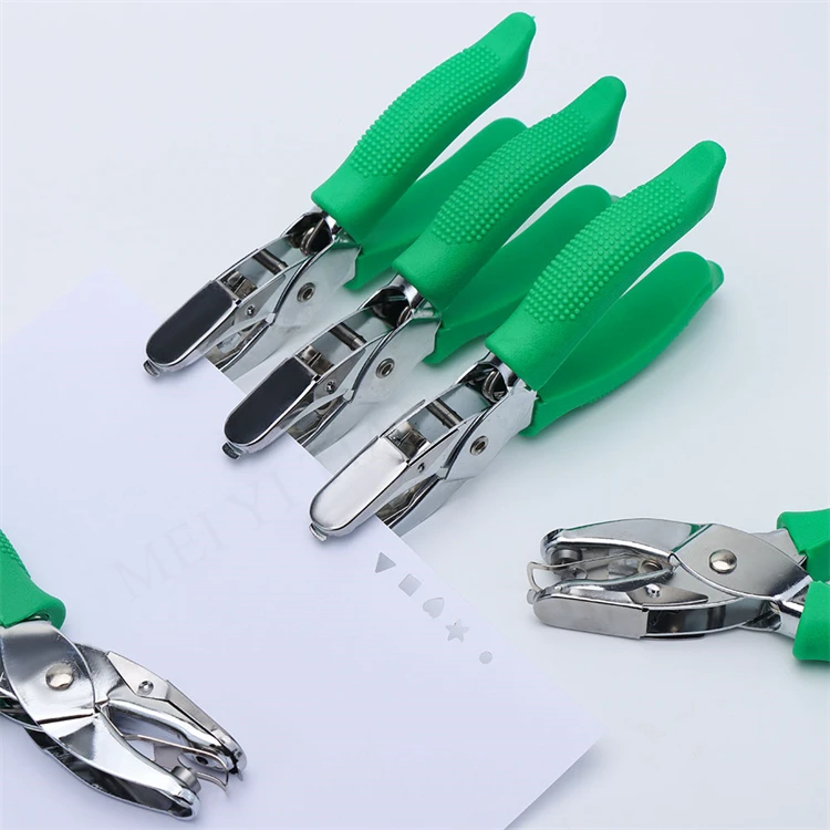 Poinçon Perforateur 1 Trou En Forme De Champignon - Capacité 6 Feuilles, Rose, Avec Collecteur