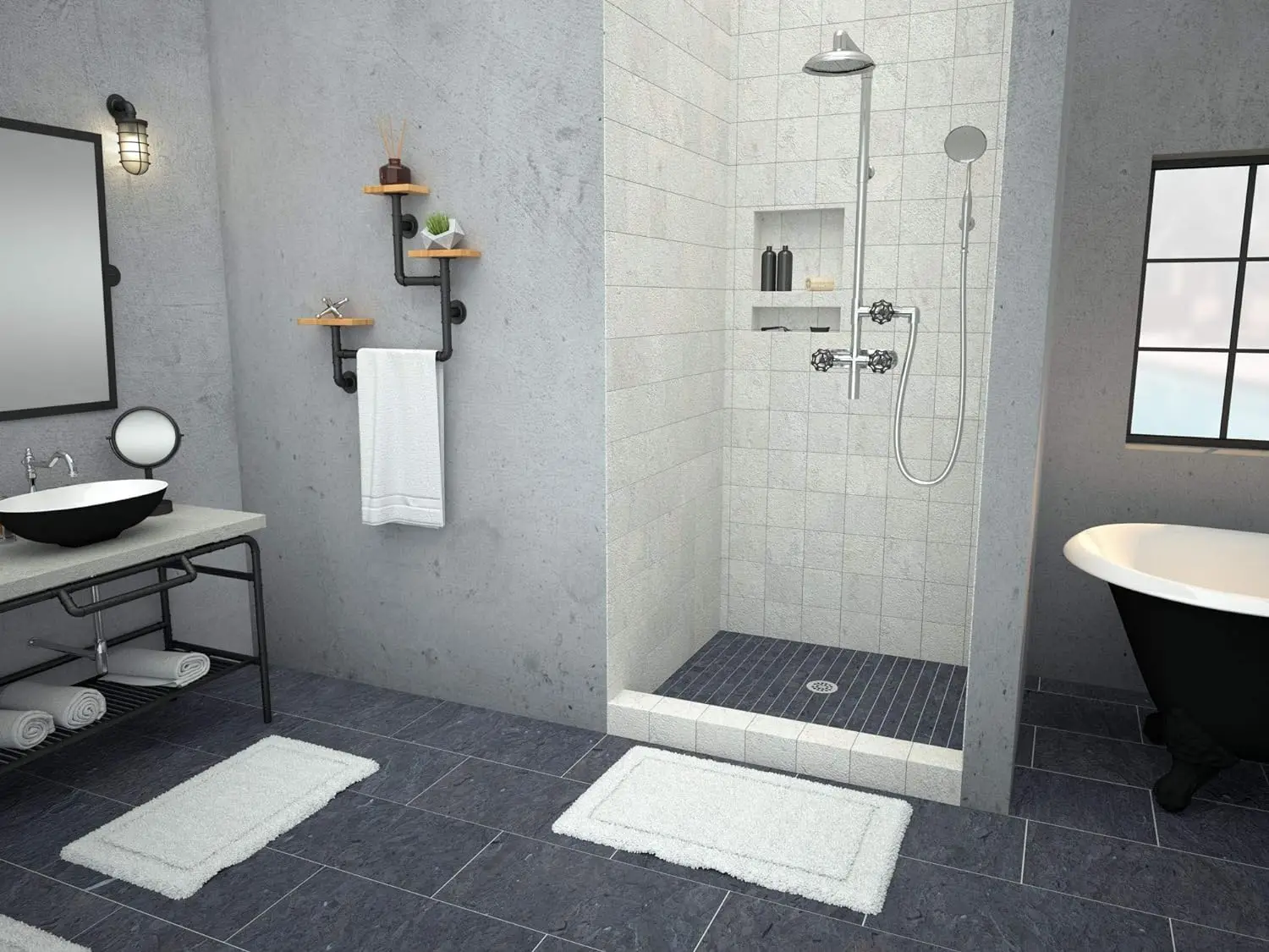 36x36 Inch Pvc Center Shower Tile Ready Pan With Integrated Center Pvc ...