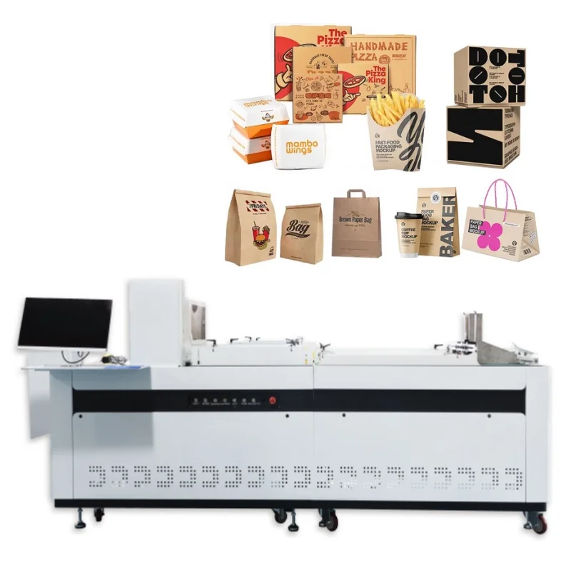 Chi Cai Fully Automatic Inkjet Printer Machine Single Pass Carton Printer Napkin Gift Box Kraft Paper Paper Bag Printing Machine