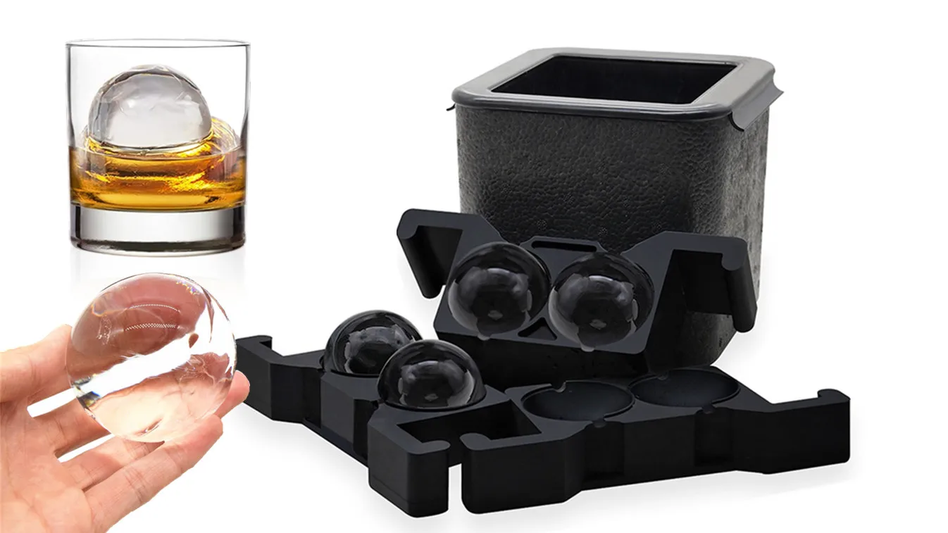 Food Grade 4 Cavity Whiskey Cocktails Round Sphere Diamond Cube Ice Ball  Mold - China Ice Mold and Silicone Ice Cube price