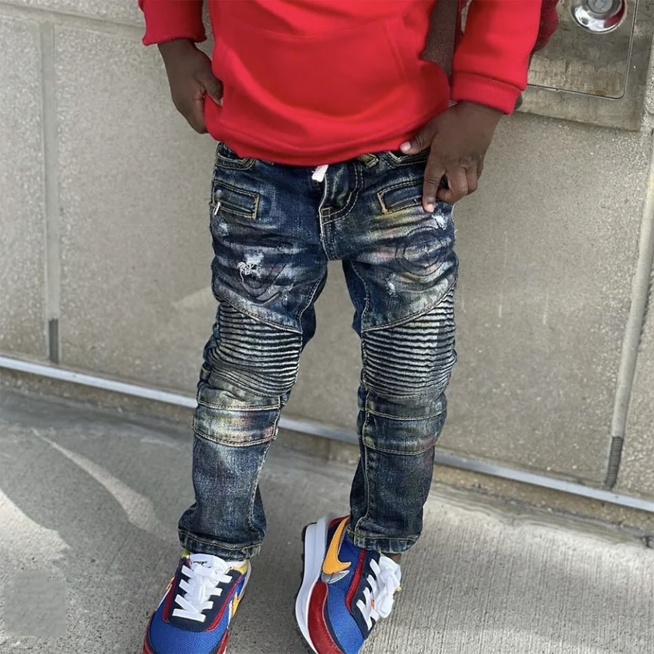 AIPA Kids Jeans High Quality, Ripped Distressed Style